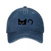 Cute Cat Suede Baseball Cap  New Vintage Washed Cotton Baseball Cap Parent Kids Sun Hats