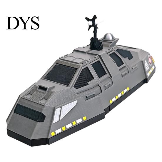 Extreme Weather Collectible 3D Printed Storm Car Model with Rotating Wind Sensor and Rollable Wheels, Detailed Armor Vehicle Realistic Tornado Replica