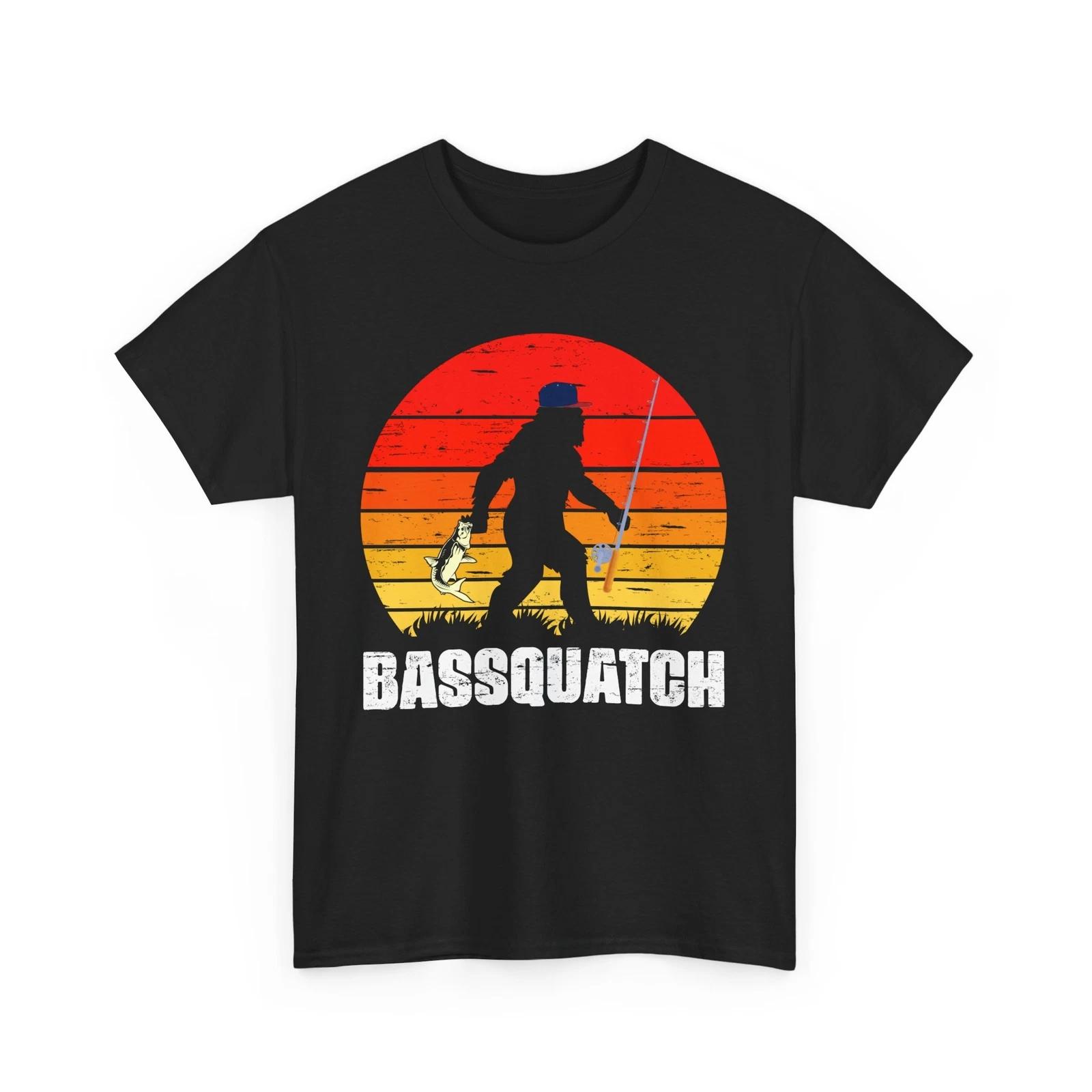 Bigfoot Fishing Shirt, Bassquatch Fishing Shirt, Fishing Season Lovers T-shirt XL