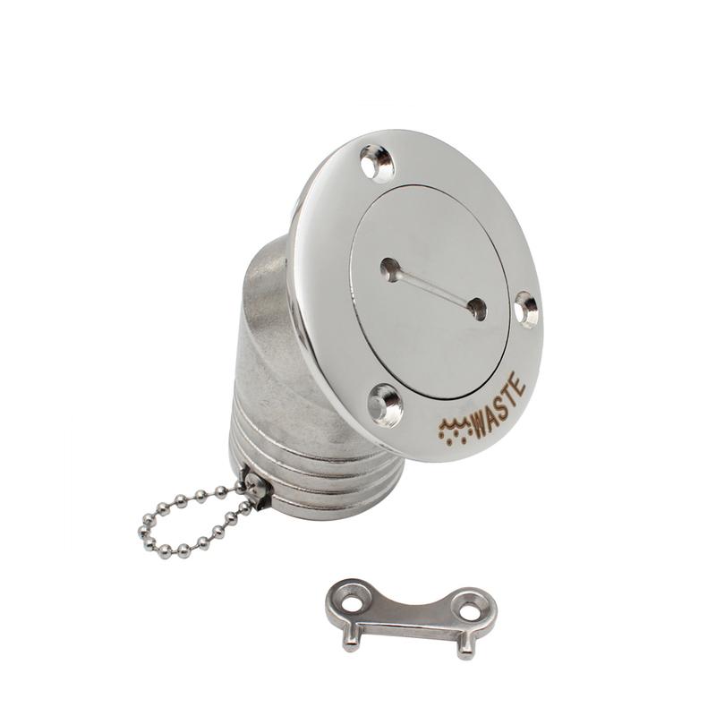 Ized H 45 Degree Deck Filler Key Cap 316 Stainless Steel GAS DIESEL FUEL WASTE WATER 38mm 50mm Marine Boat Yacht Hardware