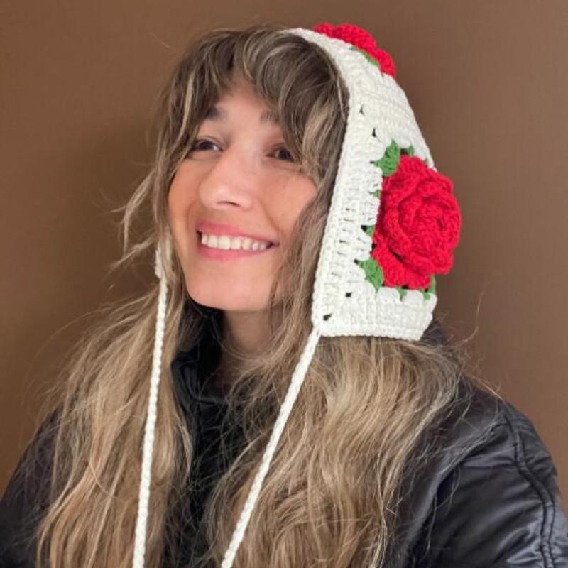 Neue handgefertigte gehäkelte polygonale lustige Pullovermütze, modische und personalisierte Erwachsenenmütze