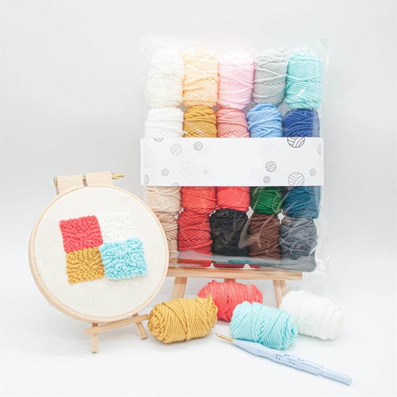 Crochet Yarn 20 Colorx16g Hand Knitting Wools Yarn Cotton Yarn for Knitting Crochet Sweater, Blankets and Crafts