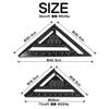 HAMILO Triangle Drafting Triangular Aluminum Triangle Ruler for Right Angle Measurement and Construction of Ruler, Scale, (Set 2)