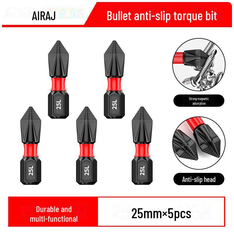 Magnetischer Kreuzschraubendreherkopf aus Wolframstahl, rutschfest, schlagfest, elektrisches Handwerkzeug mit hoher Härte