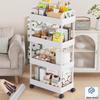 Compact Multi-Layer Rolling Storage Rack for Kitchen, Dorm, or Bathroom
