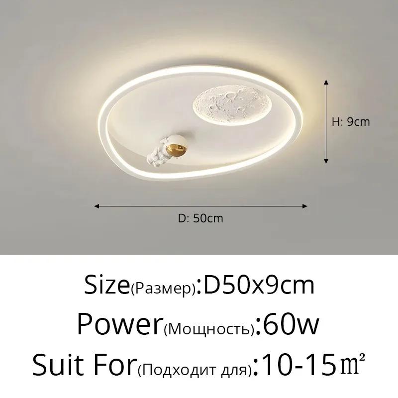 2025 New Round LED Ceiling Light for Children Creative Home Moon Astronaut Light Dreamy Bedroom Girl Kewei Princess Light