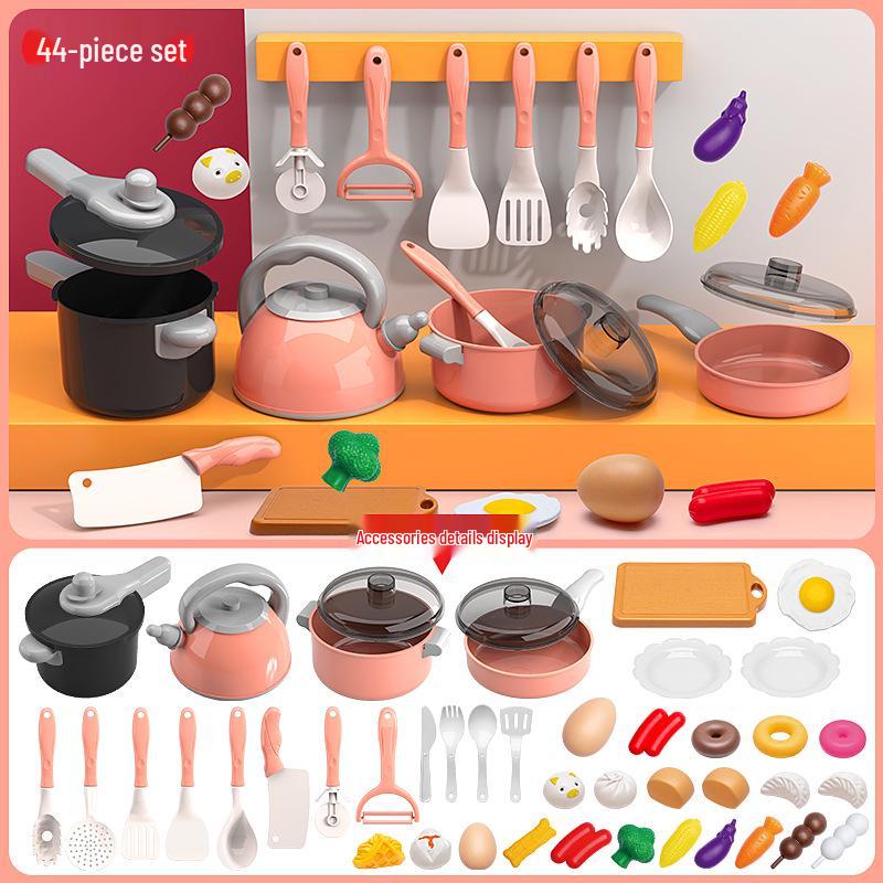 Kids' Play Kitchen Set: Cooking and Fruit Cutting Fun