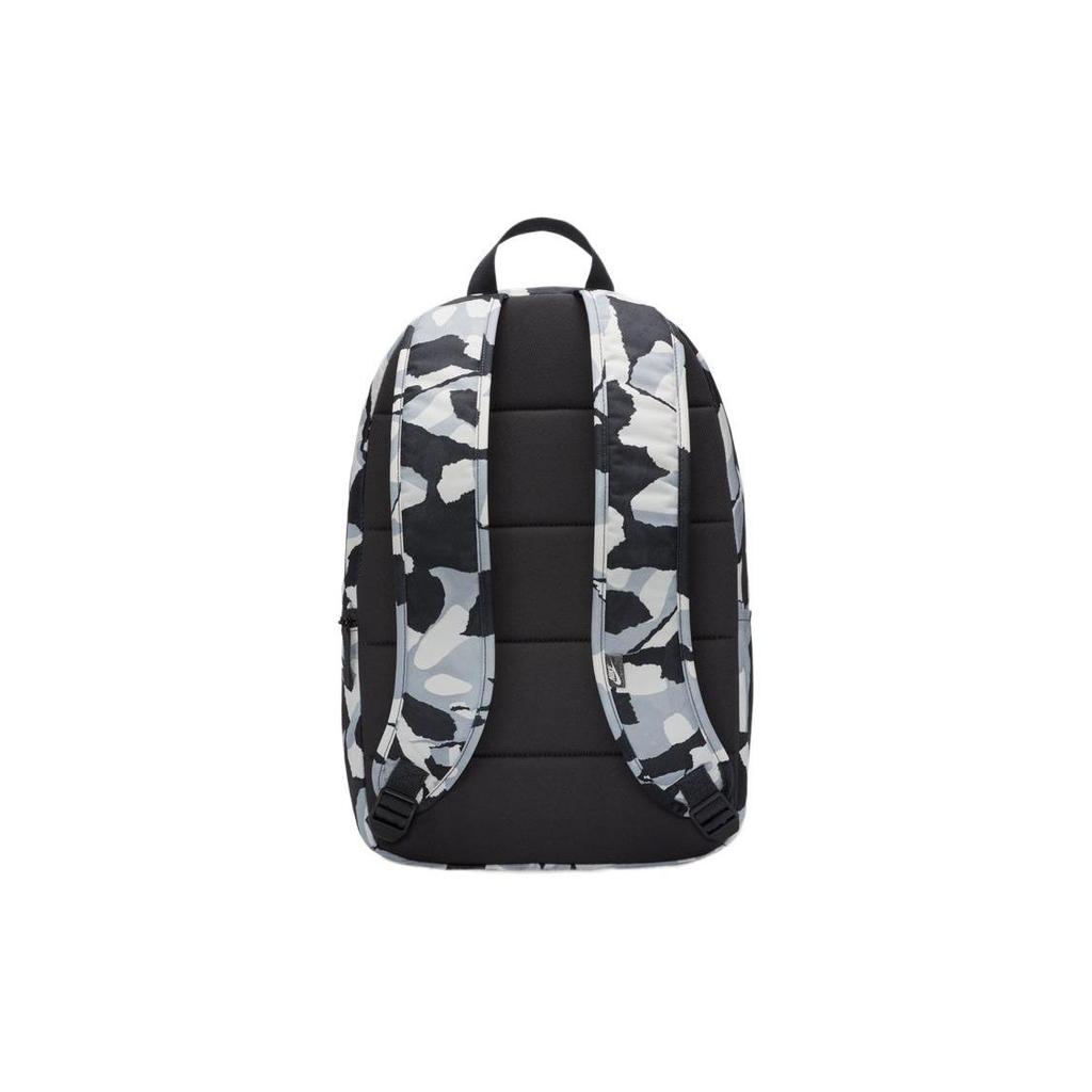 Nike Heritage Front Logo Print Fabric Backpack Unisex Backpacks Coal-Black Phantom-Gray-White Black DV6243-060