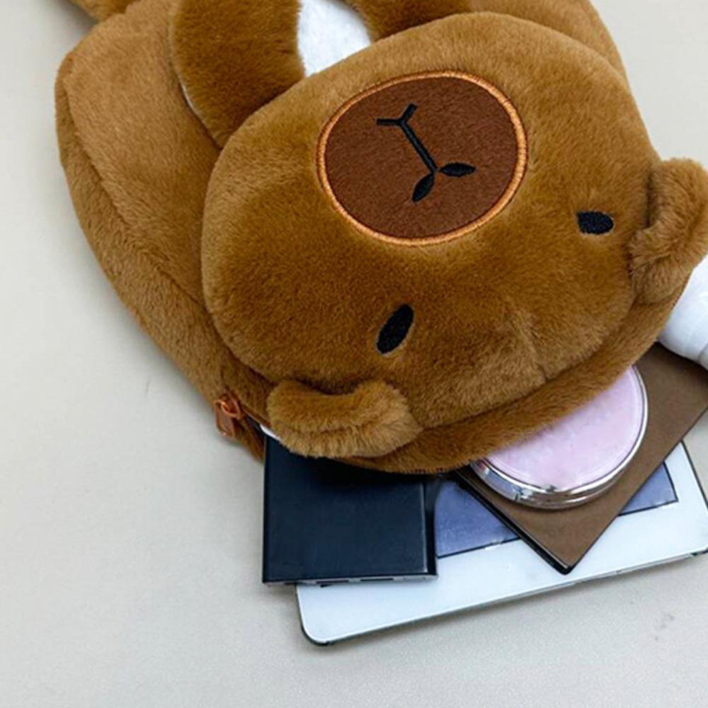 Animal Capybara Plush Bag Long Leg Cute Shoulder Bag Kawaii Capybara Plush Backpack  Couple
