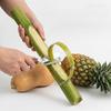 Curățător de legume multifuncțional cu mâner din lemn 2 în 1 Curățător din oțel inoxidabil și deschizător de sticle pentru fructe, legume, pepeni
