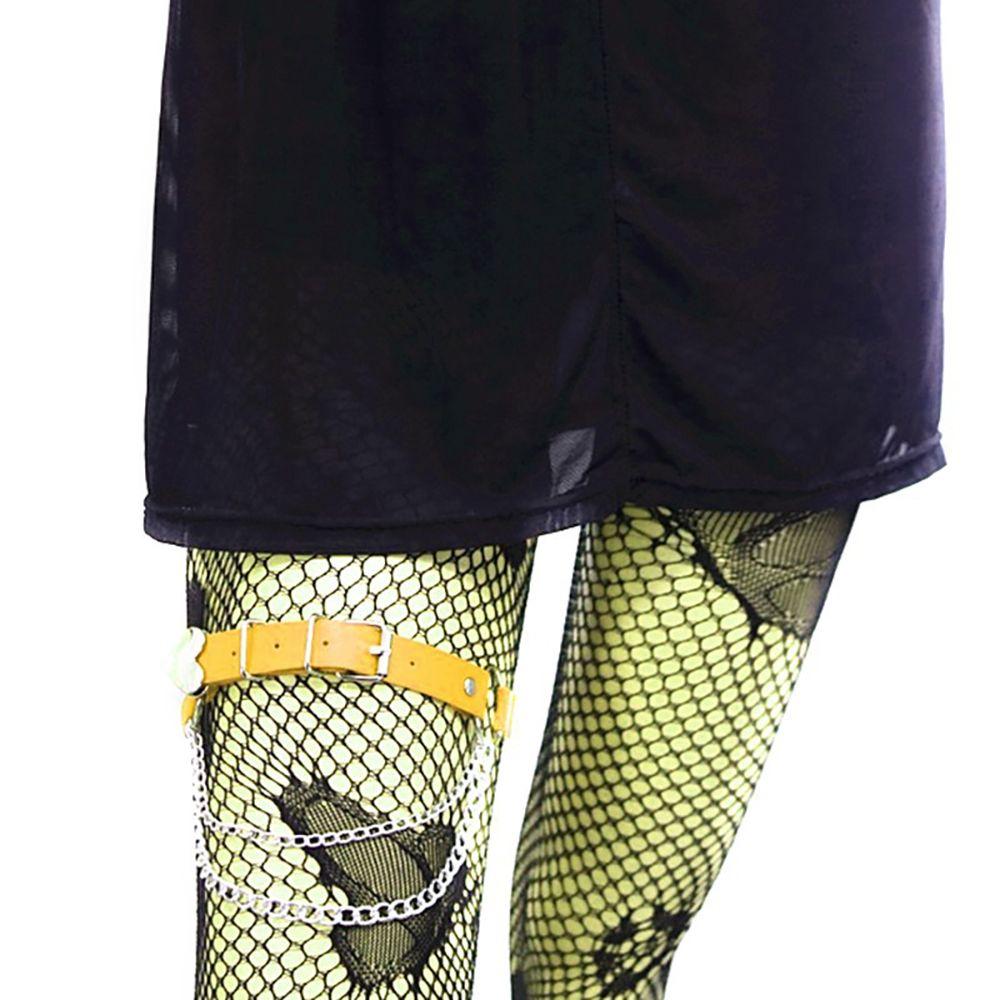 Belt Leg Harness Punk Chain PU Leather Women Suspenders Fashion Accessories Heart Garter Belt