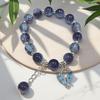 2026 Iridescent Butterfly Bracelet - Colorful 10mm Beads, Color-block Design, Cross-border Gift