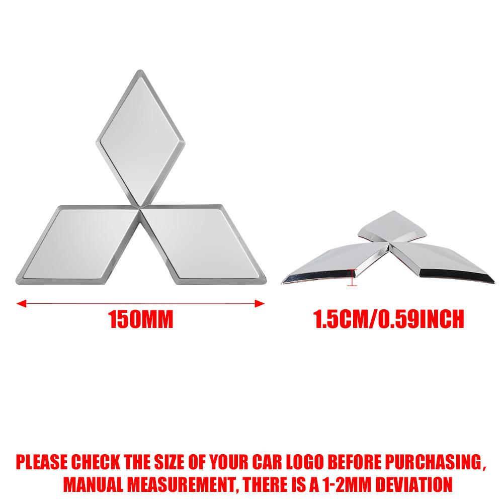 Adesivo de Logo 3D ABS para Grade Frontal, Porta-malas, Volante de Carro Para Mitsubishi Lancer Lancer EX Galant ASX Outlander Pajero Eclipse