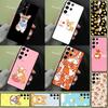 Cartoon Corgi Phone Case For Samsung Galaxy S25 Ultra S9 S10 S20 S21 S22 S23 S24 Plus S24 FE Bumper Cover
