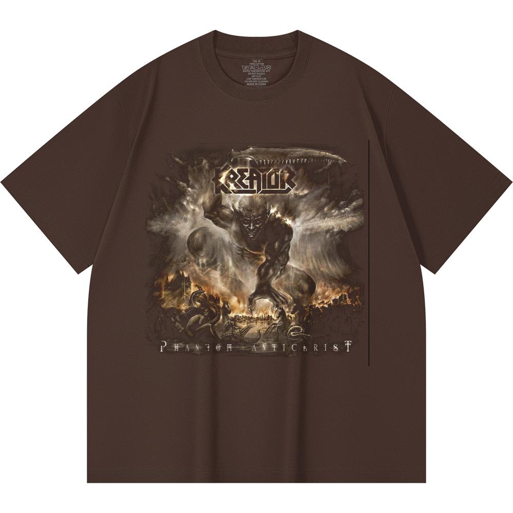 230 Gsm 100% Cotton Heavy Metal T-Shirt Rock Band Popular Music Print Unisex Heavy Cotton T Shirt