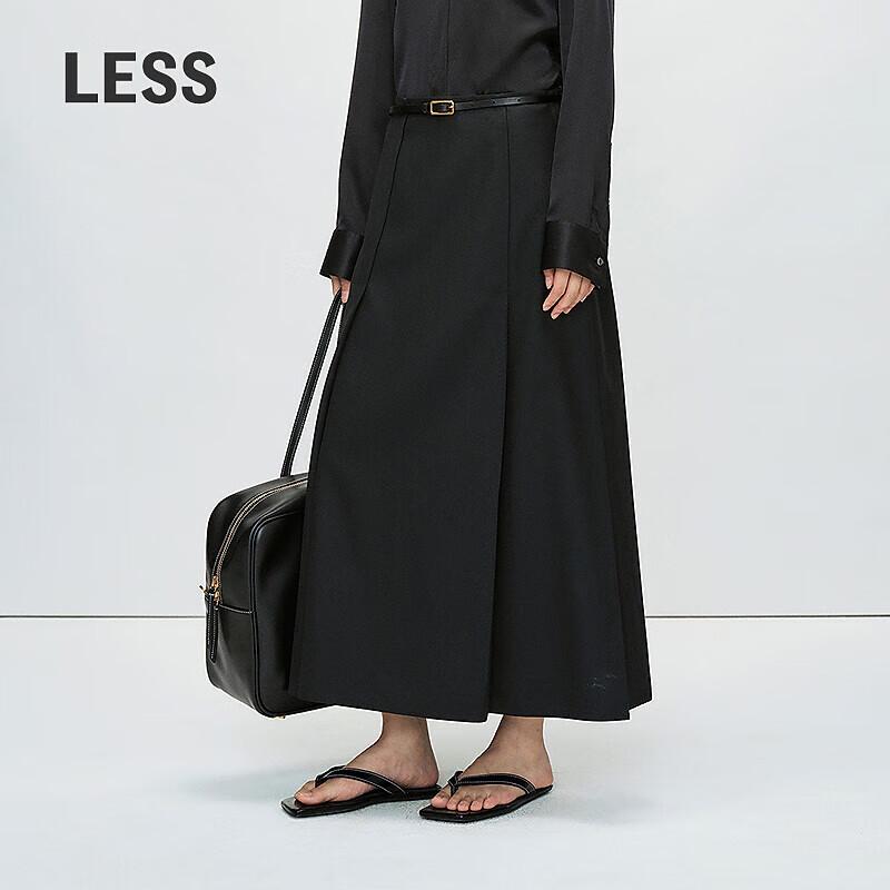 LESS 2025 Summer Loose Straight Long Skirt L