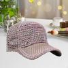 Mesh Rhinestone Baseball Cap Breathable Duckbill Adjustable Summer Beach Sun Hat Protection
