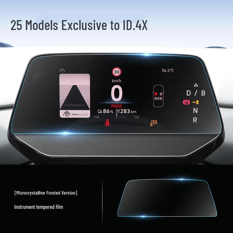 Volkswagen ID4X CROZZ Tempered Glass Screen Protector & Central Control Film for Interior Decoration