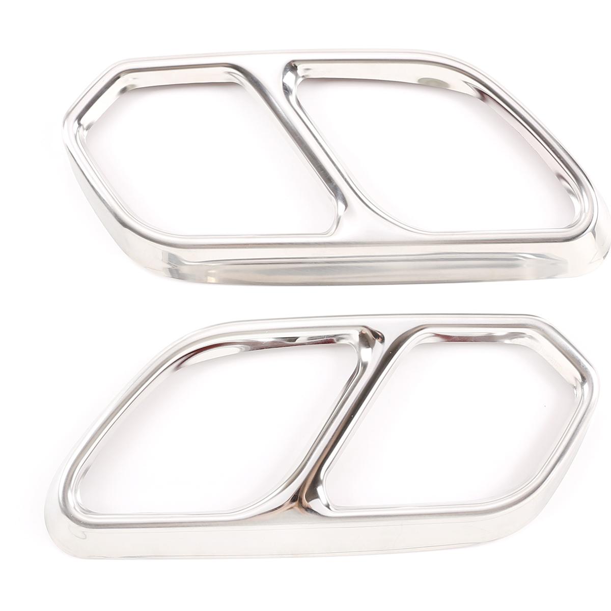 

Для Volkswagen VW Touareg-стайлинг автомобиля из нержавеющей стали, хвостовой глушитель, выходная крышка выхлопной трубы, внешняя отделка серебряный