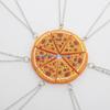 HX6F Set di 7 Collane/Portachiavi alla Moda a Forma di Pizza Decorazione per Coppie Foodie