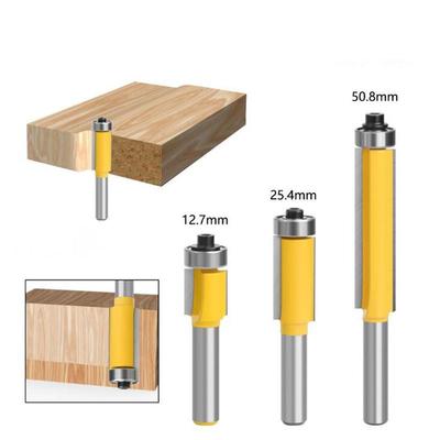 8mm Shank Flush Trim Router Bit With Bearing for Wood Template Pattern Bit Tungsten Carbide Milling Cutter