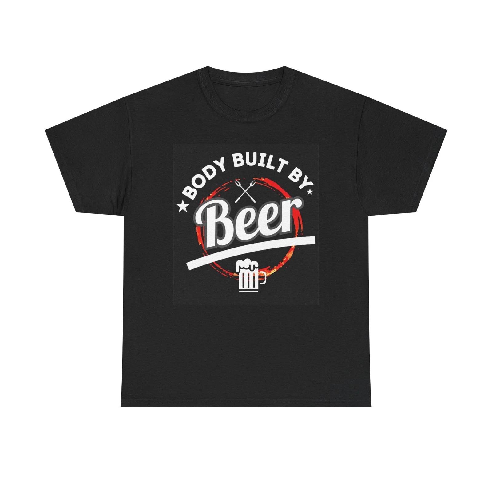 

Body Built By Beer Graphic T Shirt Funny Jokes Unisex Heavy Cotton Tee XL