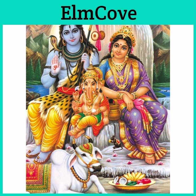 Religion Mosaic Round Shiva Diamond 5d Diy Diamond Painting Cross Stitch God Full Round Diamond Embroidery Hinduism Decor