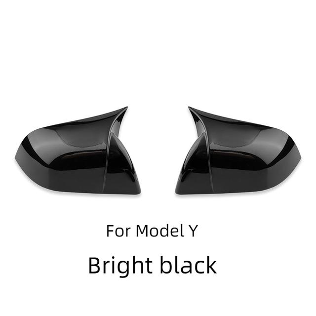 Carbon Fiber Rear View Mirror Car For Tesla Model 3 Y Bright/MatteDecorative Shell Exterior Accessories 2023 Car Rearview Cover
