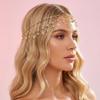 Fairy Long Tassels Hair Chain Crystal Forehead Ornament Luxury Bohemian Forehead Headpiece  Girls