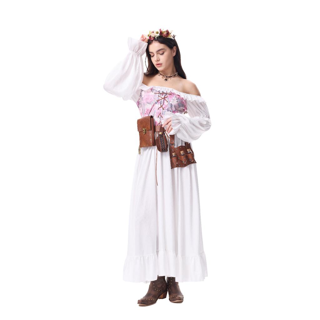 Women's Vintage Dresses Casual Sleeve A-line Role Play Dresses