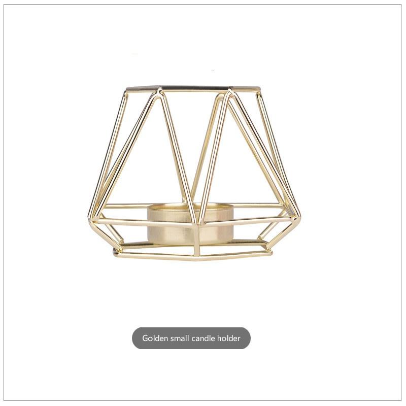 Nordic Light Luxury Candle Holder Golden Iron Candle Holder Rose Gold European Romantic Candle Cup Table Decoration