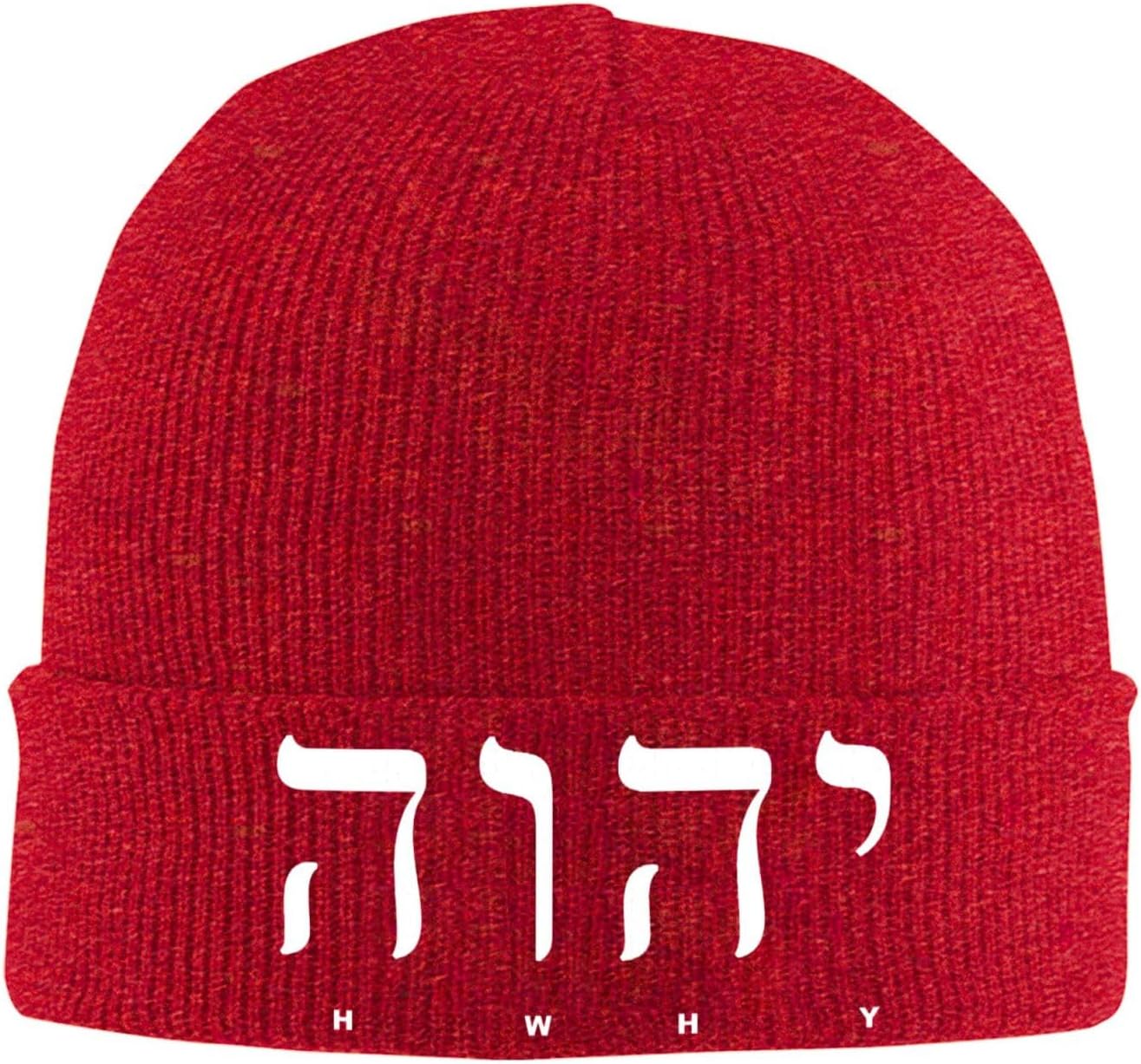 Yhvh Hebrew Name of God Beanie Hat Funny Skull Cap Soft Warm Slouchy Knit Cap One Size