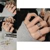 Stunning Korean Water Diamond Wave Cross Geometric Ring For Women Adjustable Size Fashion 2023