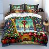 Christmas tree and wreaths. Bedding sets Duvet cover sets Duvet covers Pillowcases(1*Duvet Cover 2*Pillowcases without duvet insert)