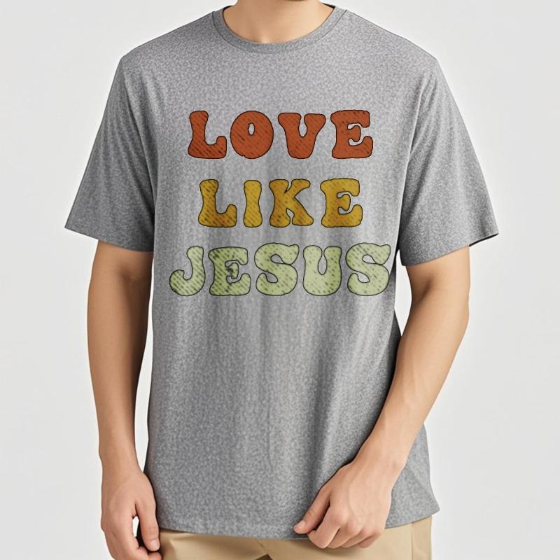 New Arrived Casual Tee Boys Summer Tshirt Plus Size Love Like Jesus Hiphop For Man Top Tees Quick Dry Shirt Essential Tee
