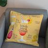 Tequila Sunrise Cocktail Kissenbezug Für Auto Sofa Dekoration Zuhause Zweiseitiger Druck Plüsch Quadratisch Wurf Kissenbezug