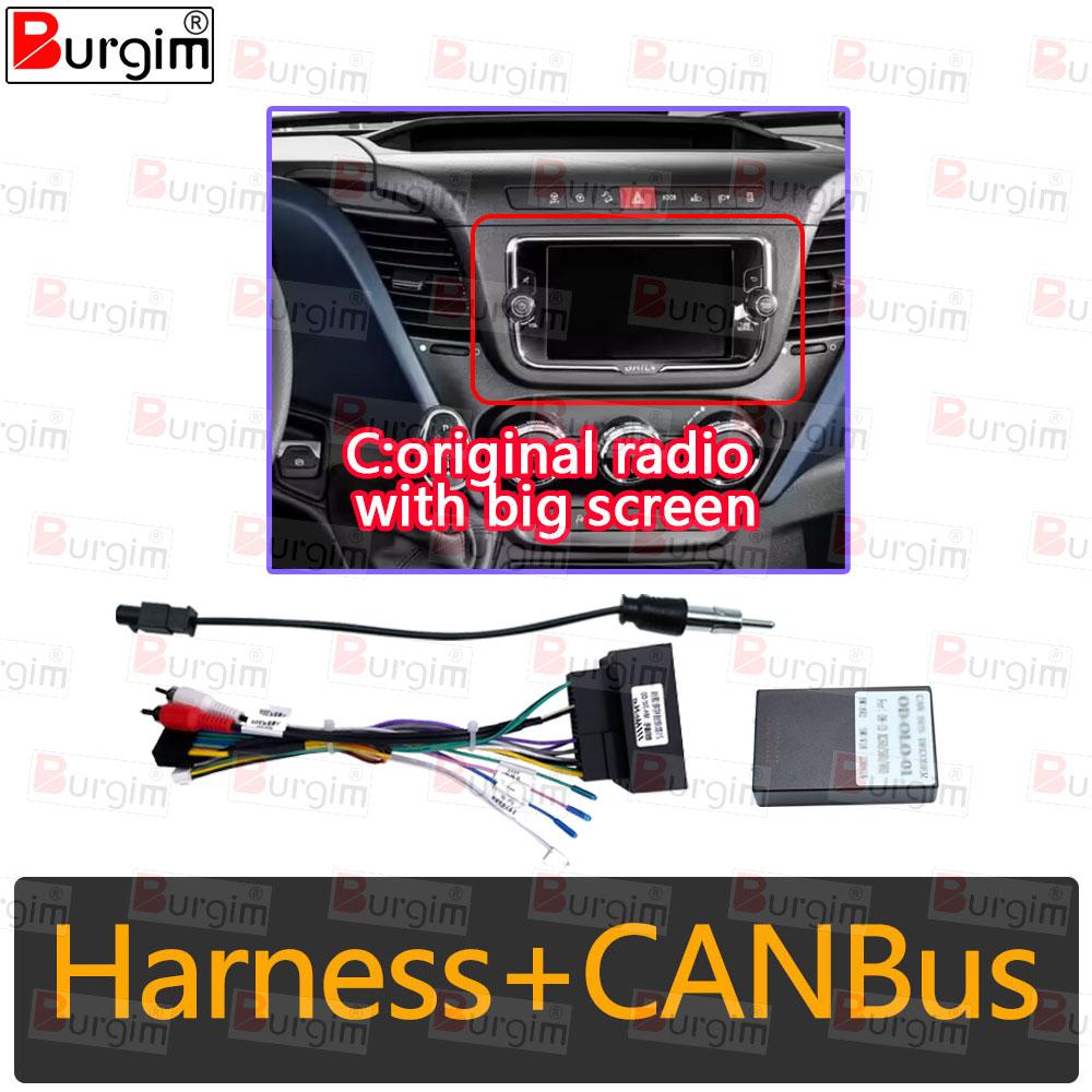 Car Radio Fascias Frame For Iveco Daily 2014-2022 9 inch 2DIN Stereo Panel Wiring Harness Power Cable Adapter Canbus Decoder