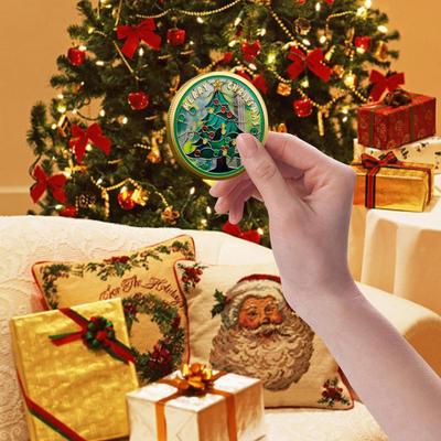 Münze Weihnachten Weihnachtsbaum Weihnachtsmann Gedenkmünze Frohe Weihnachten Sammlermünze Challenge Coin Souvenirmünze Metall