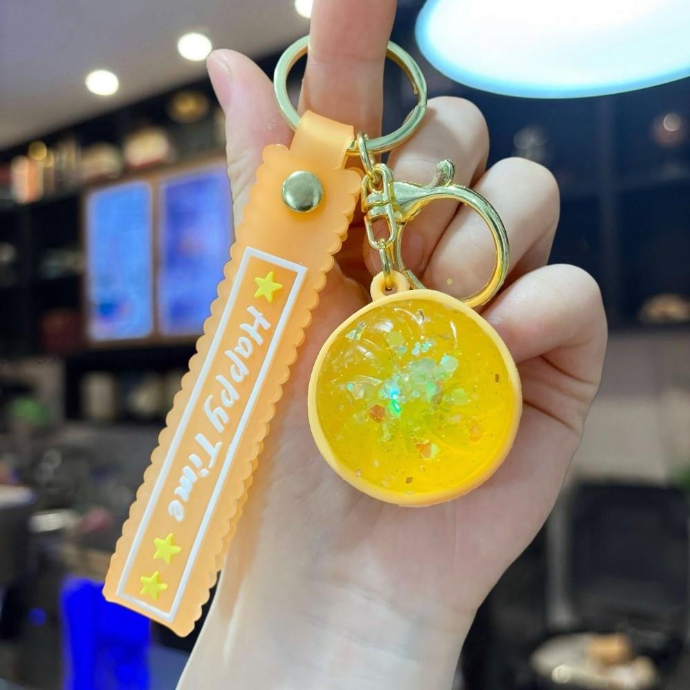 3D Flashing Baozi Key Ring LED Flashing Squeeze Toy Fidget Toy Steamed Bun Key Chain Car Keys