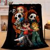 1PC Horror Movie Characters Flannel Blanket Gift, Suitable for Both Men And Women, Soft Ideal for Beds And Sofa, Birthday Or Christmas Gift