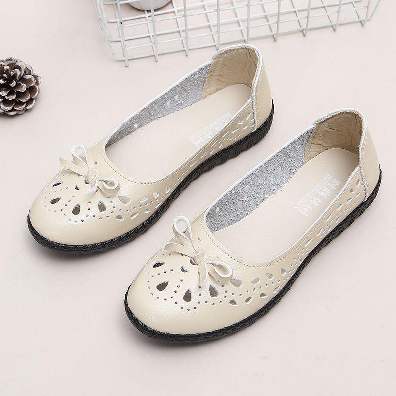 

Летняя обувь для женщин Противоскользящие Сандалии для среднего и пожилого возраста Полые Дышащие Удобные и Повседневные 41 бежевый