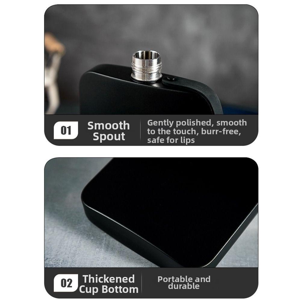 Square Shape Wine Flask Large Capacity Flat Kettle Portable Hip Flask  Travel Drinking