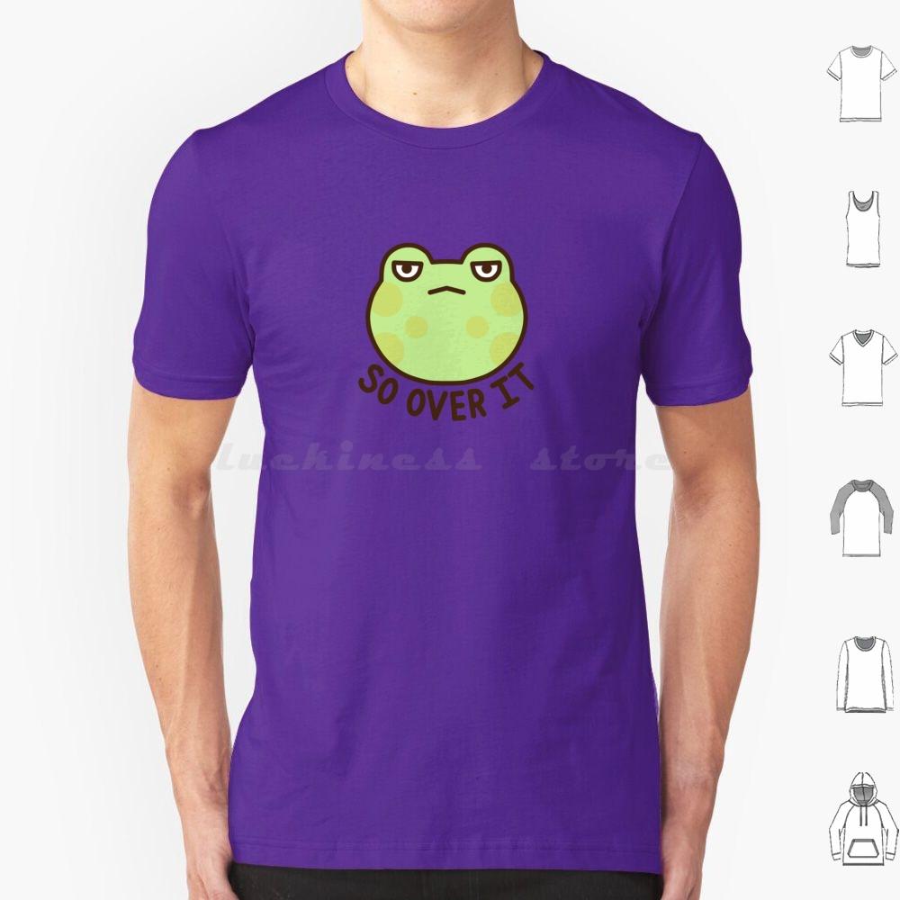 So Over It Frog T Shirt 6xl Cotton Cool Tee Frog Over It Meme Funny Frogs Cute Angry Animals Animal Green Goblincore