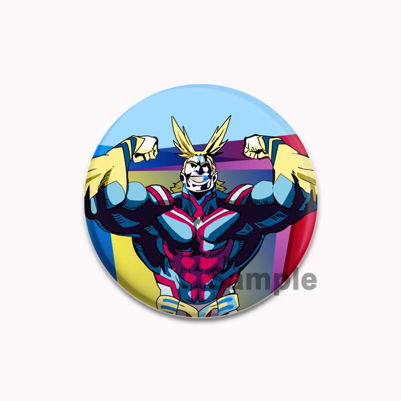 32/44/58mm Anime My Hero Academia Brooch Midoriya Izuku Bakugou Katsuki Todoroki Shoto Cartoon Badge Accessories Jewelry Gift Handmade Round Pins