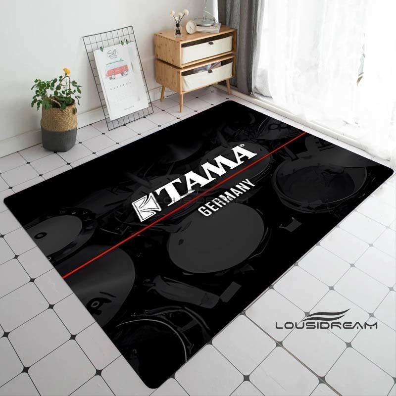 

Fashion drum pattern T-TAMA rug for home decoration, suitable for music lovers, unique jazz or electronic drum theme decorative 40x60cm