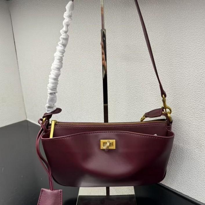 

2025 Новая женская сумка из натуральной кожи Nappa Leather Underarm Bag + Rodeo Small Large Capacity Casual Women Bag Cross Border 22x11.9x12.7cm хаки