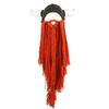 Hand Weave Bearded Funny Caps Funny Tricky Big Beard Mask Hat Viking Horn Hat  Costume Accessory