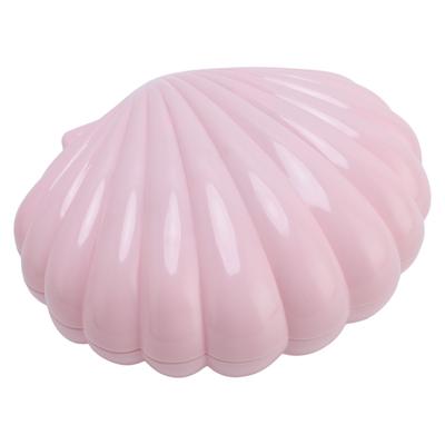 Musical Jewelry Box Cute Shell Shape Retro Style with Makeup Mirror Kids Jewelry Box for Girls Light Pink