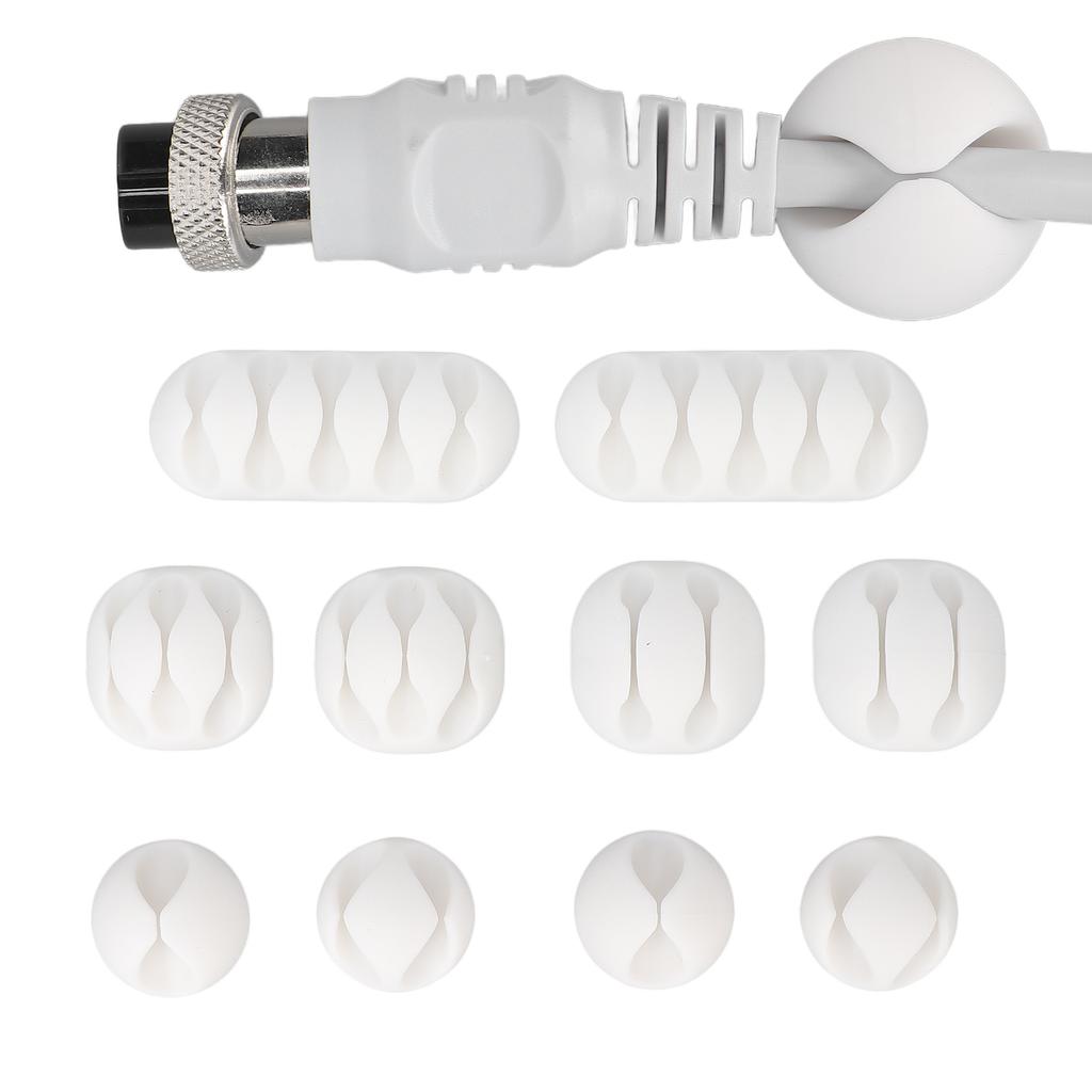 10pcs Cable Clip Cord Self Adhesive Wire Management for Beauty Equipment Desk Data Lines