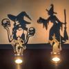 Halloween Decoration 2025 Decorative Candle Holder Scary Candlestick Ornament Desk Accessorie Room Decor Halloween Accessorie